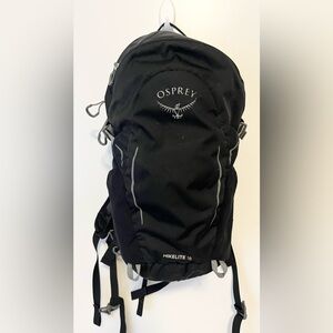 Osprey Hikelite 18L Lightweight Backpack Ventilated Backpanel Adjustable Black